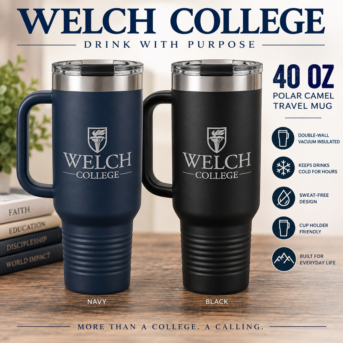 40 oz Tumbler with Handle