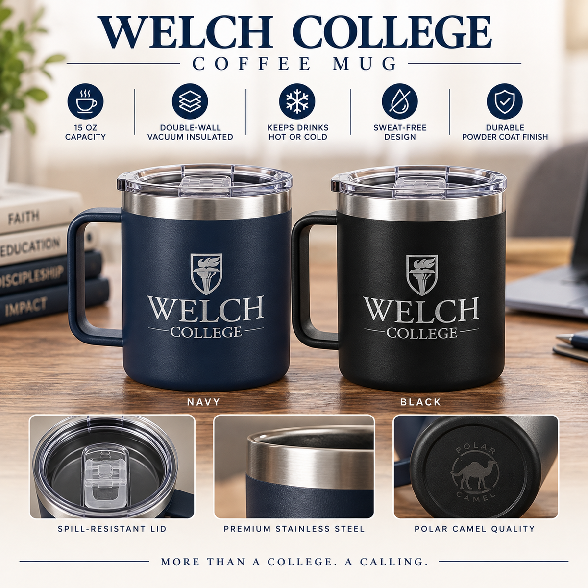 15 oz Coffee Tumbler with Handle
