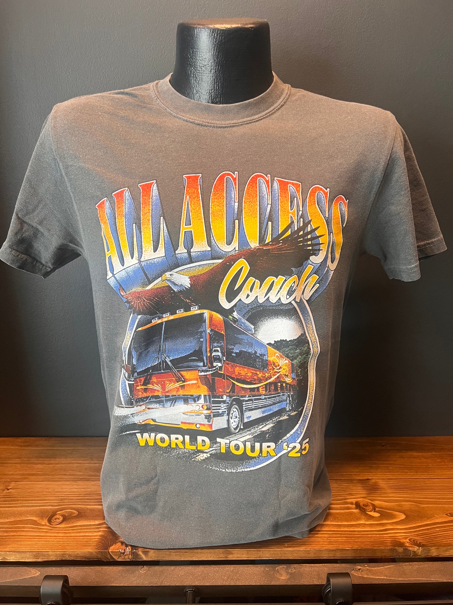 Charcoal Tee with Eagle