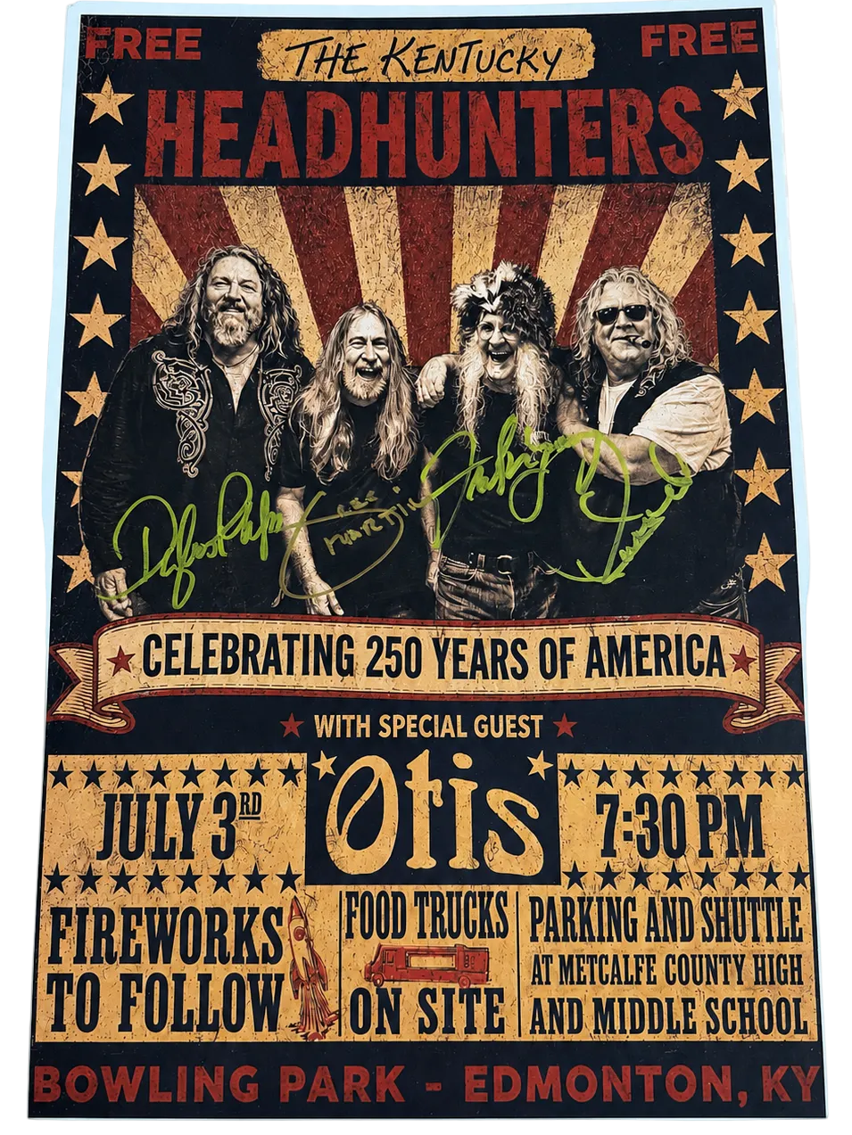 The Kentucky Headhunters autographed Poster