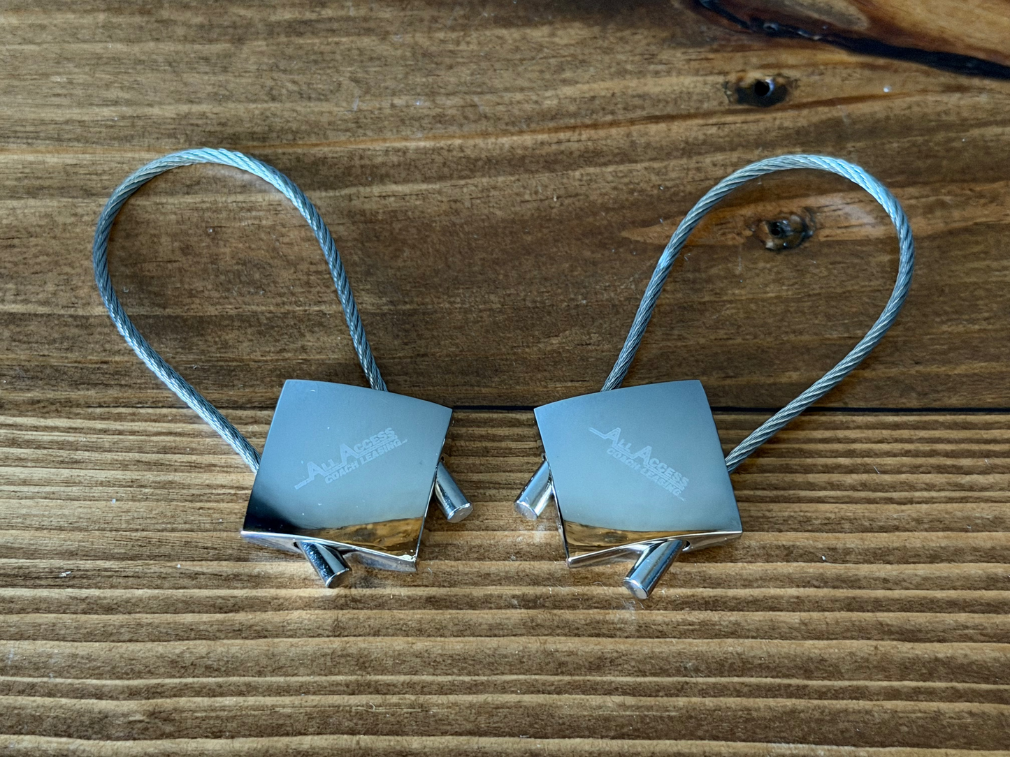 Chrome Plated Cable Keyring