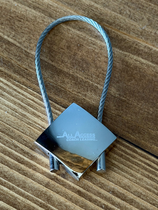 Chrome Plated Cable Keyring