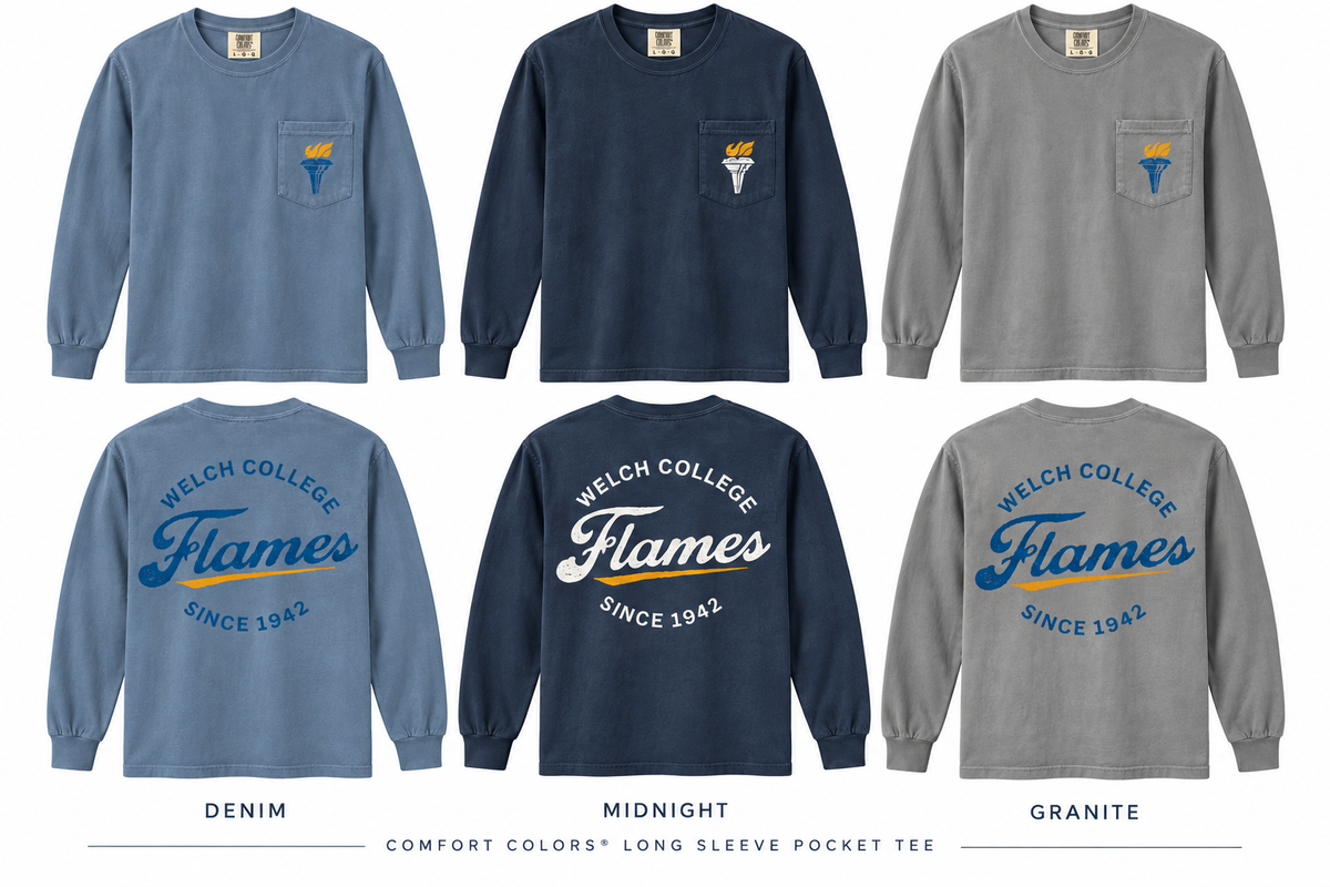 Torch & Flames Long-Sleeve Pocket T-Shirt