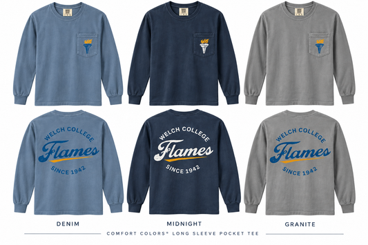 Torch & Flames Long-Sleeve Pocket T-Shirt